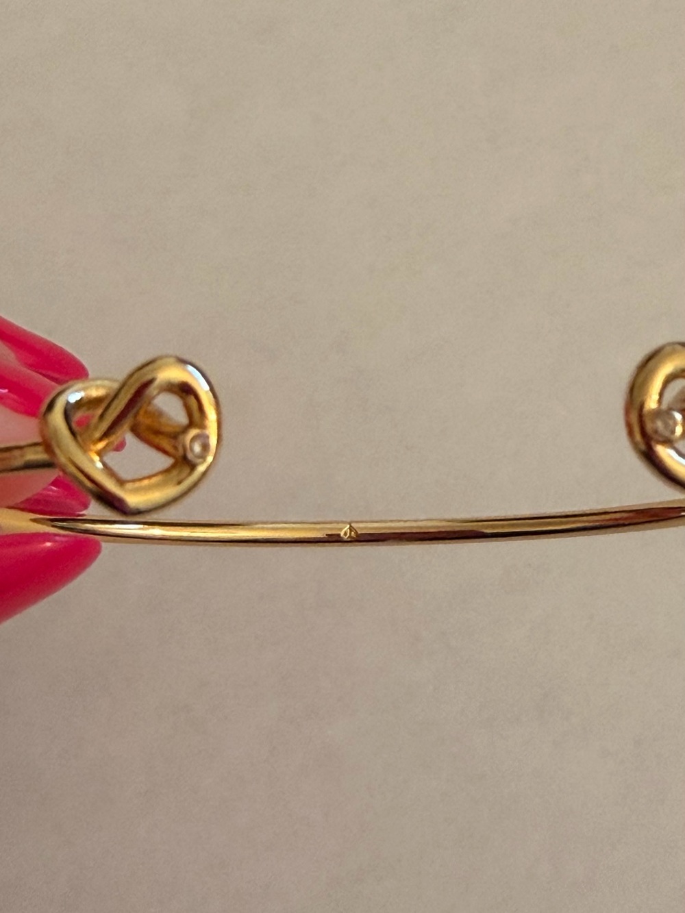 kate spade Gold Heart Knot Open Bangle Bracelet - Picture 3 of 3